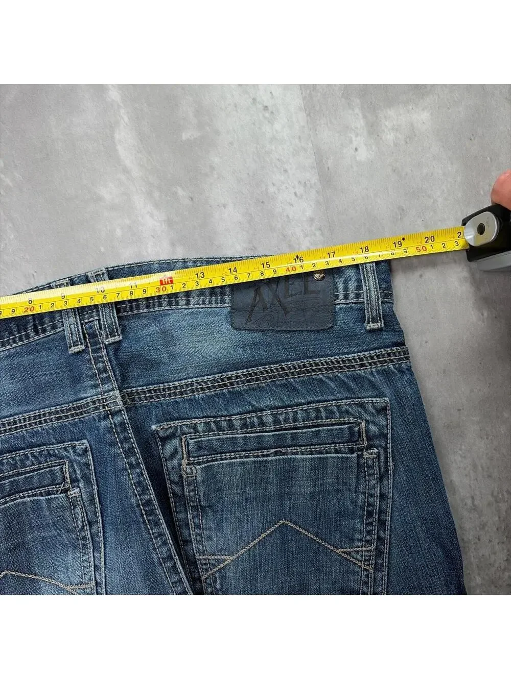 Y2K Blue Axel Grunge Gothic Baggy Skater Denim Jeans